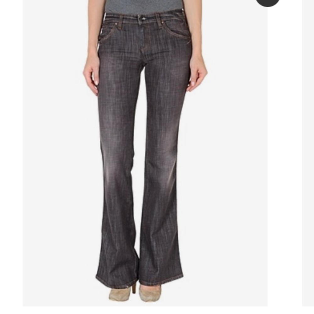 NEW Armani Jeans stretch black faded wash 28 Wide leg